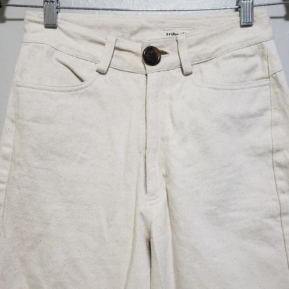 Tribe Alive Cream Wide Leg Jeans - Picture 4 of 15
